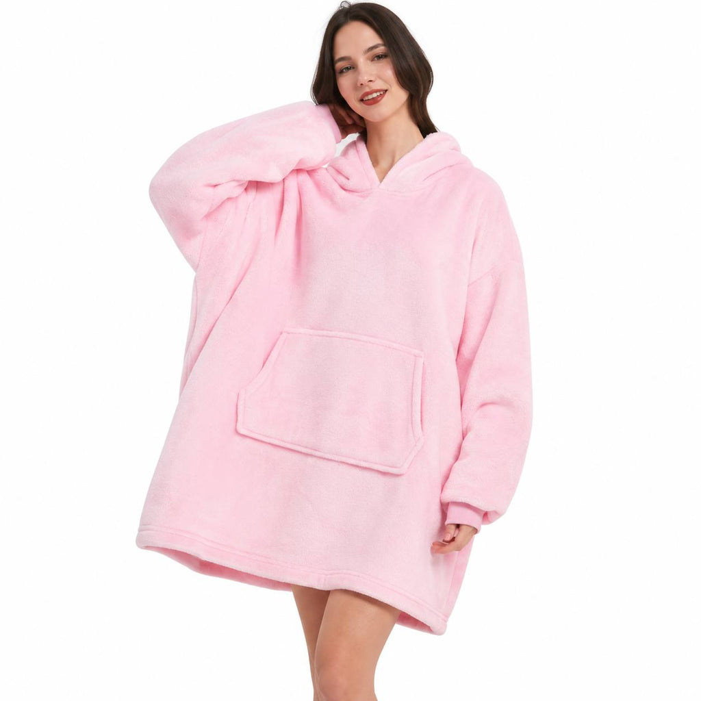 Cozy Cloud Hoodie Blanket — Oversized Wearable Sherpa Fleece