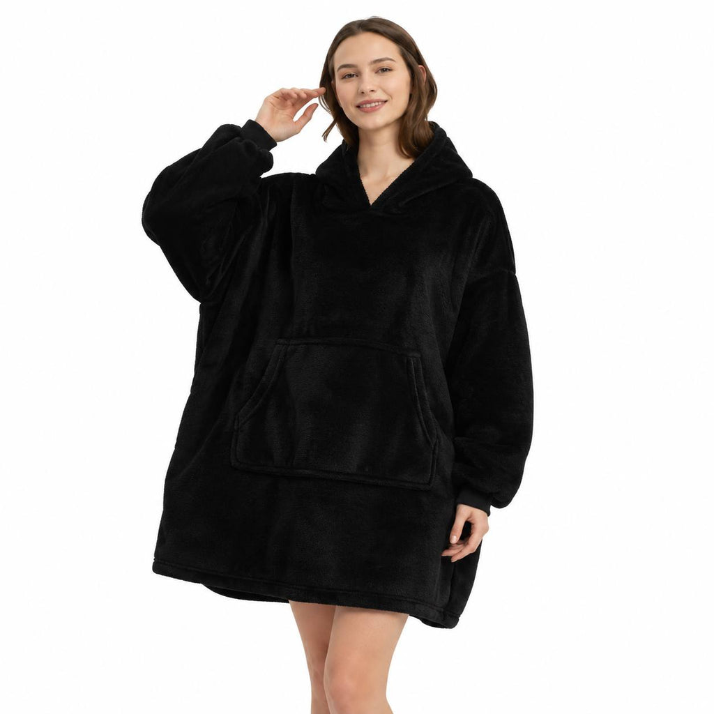 Cozy Cloud Hoodie Blanket — Oversized Wearable Sherpa Fleece