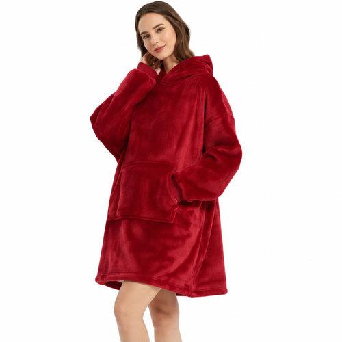 Cozy Cloud Hoodie Blanket — Oversized Wearable Sherpa Fleece