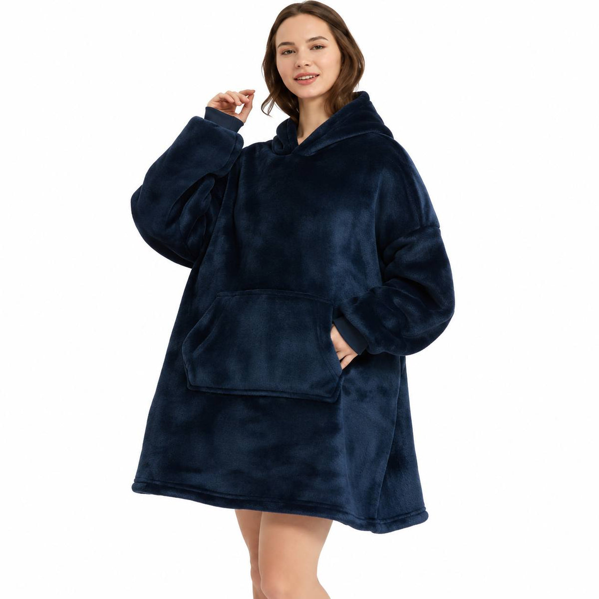 Cozy Cloud Hoodie Blanket — Oversized Wearable Sherpa Fleece