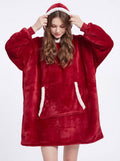 Cozy Cloud Hoodie Blanket — Oversized Wearable Sherpa Fleece